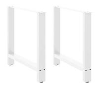 ""SALE 2025""Pieds de table basse blanc - Lot de 2 - 80x(72-73) cm acier,15 Kg 3737