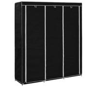 ""SALE 2025""Placard de Chambre - Armoire avec compartiments et barres Noir 150x45x175 cm Tissu,3,9 Kg 7436