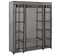 ""SALE 2025""Placard de Chambre - Armoire avec compartiments et tiges Gris 150x45x176 cm Tissu,5,35 Kg 1617