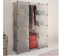 ""SALE 2025""Placard de Chambre - Armoire modulaire 9 compartiments 37x115x150 cm blanc,8,9 Kg 3806