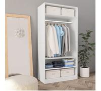 ""SALE 2025""Placard de Chambre - Garde-robe Blanc 100 x 50 x 200 cm - bois d'ingénierie,64,01 Kg 7040