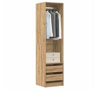 ""SALE 2025""Placard de Chambre - Garde-robe chêne artisanal 50x50x200 cm - bois d'ingénierie,41,8 Kg 2534