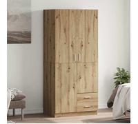 ""SALE 2025""Placard de Chambre - Garde-robe chêne artisanal 80x52x180 cm - bois d'ingénierie,71,9 Kg 7436