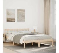 ""SALE 2025""Structure/Cadre de lit extra long - Lit 2 personnes - 140x220 cm bois massif pin,23.3 Kg 8459