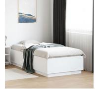 ""SALE 2025""Structure/Cadre de lit - Lit 1 personne - blanc 90x190 cm,37.6 Kg 2623