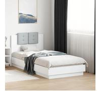 ""SALE 2025""Structure/Cadre de lit - Lit 1 personne - blanc 90x190 cm,43.36 Kg 1683