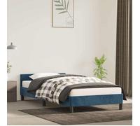""SALE 2025""Structure/Cadre de lit - Lit 1 personne - bleu foncé - 90x190 cm velours,17.6 Kg 3333