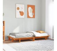 ""SALE 2025""Structure/Cadre de lit - Lit 1 personne - cire marron - 75x190 cm - bois pin massif,18.18 Kg 1778