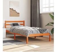 ""SALE 2025""Structure/Cadre de lit - Lit 1 personne - cire marron - 90x190 cm - bois pin massif,15.59 Kg 3132