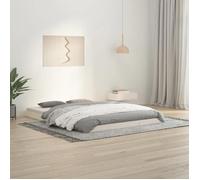 ""SALE 2025""Structure/Cadre de lit - Lit 2 personnes - blanc 135x190 cm - bois de pin massif,20 Kg 4007