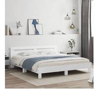 ""SALE 2025""Structure/Cadre de lit - Lit 2 personnes - blanc 160x200 cm,40 Kg 7242