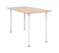 ""SALE 2025""Table à manger - table de dîner 120x60x73 cm Chêne et blanc 15 2 Kg 7699