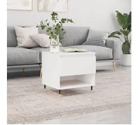 ""SALE 2025""Table basse - Table d’Appoint de Salon - blanc 50x46x50 cm - Bois d’ingénierie,15,22 Kg 3191