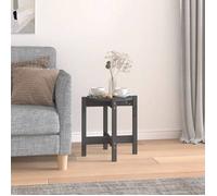 ""SALE 2025""Table basse - Table d’Appoint de Salon - Gris Ø 42,5x45 cm - Bois massif de pin,3,57 Kg 9567