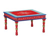 ""SALE 2025""Table basse - Table d’Appoint de Salon - rouge - Bois de manguier massif peint à la main,5,9 Kg 2385