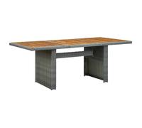""SALE 2025""Table de jardin table d'extérieur | table d'appoint - gris clair - Résine tressée et bois d'acacia,32,2 Kg 2092