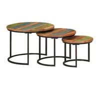 ""SALE 2025""Tables gigognes - Lot de 3 - Tables Gigognes de Salon - bois massif de récupération,12,86 Kg 8374