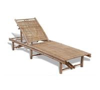 ""SALE 2025""Transat/Chaise longue Bambou - 200x65x87 cm,18 Kg 9609