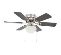 ""SALE 2025""Ventilateur de plafond orné avec lumière 82 cm Marron foncé - chill247946