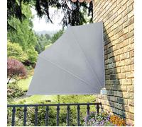 ""SALE 2026"" Accesoire ombre balcon Gris - Auvent latéral pliable de balcon Gris 140x140cm PRO239582982