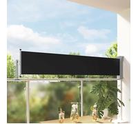 ""SALE 2026"" Accesoire ombre balcon Noir - Auvent latéral rétractable de patio 60x300cm Noir PRO770842771
