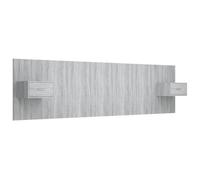 ""SALE 2026""Accessoire Tête de lit + 2 x table de chevet Gris - Tête de lit robuste avec armoires sonoma gris Bois d'ingénierie 44.12