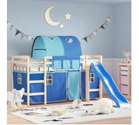 ""SALE 2026"" Accessoires pour lits et cadres de lit Bleu - Rideaux pour lit mezzanine avec tunnel bleu polyester PRO214714706