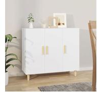 ""SALE 2026"" Armoire/Cabinet à tiroirs Blanc - Buffet blanc 90x34x80cm - bois d'ingénierie PRO454129851