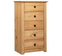 ""SALE 2026"" Armoire/Cabinet à tiroirs Brun - Buffet 46x40x89cm Pin Gamme Panama PRO597812982