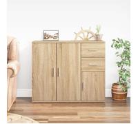 ""SALE 2026"" Armoire/Cabinet à tiroirs Brun - Buffet Chêne Sonoma 91x29,5x75cm - bois d'ingénierie PRO551597686