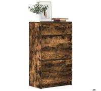 ""SALE 2026"" Armoire/Cabinet à tiroirs Brun - Commode Chêne fumé 60x36x103cm - bois d'ingénierie PRO406866863