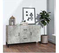 ""SALE 2026"" Armoire/Cabinet à tiroirs Gris - Buffet gris béton 100x36x60cm - bois d'ingénierie PRO589539992