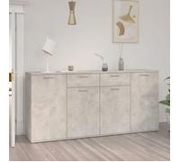 ""SALE 2026"" Armoire/Cabinet à tiroirs Gris - Buffet Gris béton 160x36x75cm - bois d'ingénierie PRO998495137