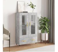 ""SALE 2026"" Armoire/Cabinet à tiroirs Gris - Buffet haut gris béton 69,5x31x115cm - bois d'ingénierie 8638411482164