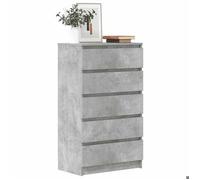 ""SALE 2026"" Armoire/Cabinet à tiroirs Gris - Commode Gris béton 60x36x103cm - bois d'ingénierie PRO862862230