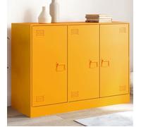 ""SALE 2026"" Armoire/Cabinet à tiroirs Jaune - Buffet jaune moutarde 99x39x73cm acier PRO331234444