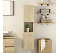 ""SALE 2026"" Armoire de salle de bain Argent - Armoire de salle de bain Chêne sonoma 30x30x130cm Aggloméré PRO154706360