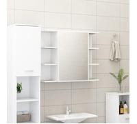 ""SALE 2026"" Armoire de salle de bain Blanc - Armoire à miroir de salle de bain Blanc - Bois d’ingénierie PRO796133389