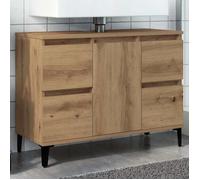 ""SALE 2026"" Armoire de salle de bain Brun - Armoire d'évier chêne artisanal 80x33x60cm - bois d'ingénierie PRO375669911