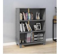 ""SALE 2026"" Armoire étagère magazine Gris - Bibliothèque HAMAR Gris foncé 85x35x112cm - bois de pin massif PRO616471177