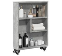 ""SALE 2026"" Armoire étagère magazine Gris - Chariot de rangement étroit gris béton bois d'ingénierie PRO597624590