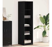 ""SALE 2026"" Armoire étagère magazine Noir - Armoire Chêne noir 50x50x200cm - bois d'ingénierie 3640097104539