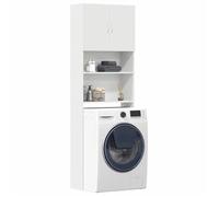 ""SALE 2026"" Armoire pour machine à laver Blanc - Meuble de machine à laver blanc bois d'ingénierie 4307691085183