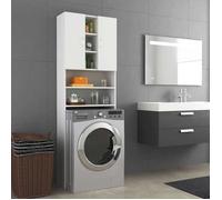 ""SALE 2026"" Armoire pour machine à laver Blanc - Meuble pour machine à laver Blanc 64x25,5x190cm 5813261288687