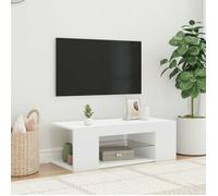 ""SALE 2026"" Armoire TV moderne Blanc - Meuble TV avec lumières LED Blanc 90x39x30cm PRO649394170