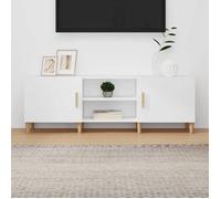 ""SALE 2026"" Armoire TV moderne Blanc - Meuble TV Blanc 150x30x50cm - bois d'ingénierie PRO865479444
