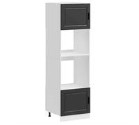 ""SALE 2026""Armoires de four/buffet pour cuisine - WINWIN - 2 pcs Porto noir - bois d'ingénierie 54.8 Kg 9085395