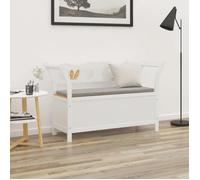 ""SALE 2026"" Banc à chaussures Blanc - Banc Blanc 107x45x75,5cm - bois de sapin solide PRO612007421