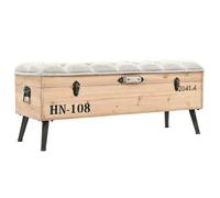 ""SALE 2026"" Banc à chaussures Brun - Banc de rangement 110cm - bois de sapin massif PRO469151499