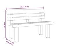 Sale 2026@ Banc de jardin anthracite 110x52x71 cm polypropylène - Banquette de balcon @5662